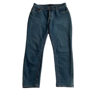 Prana Buxton 4 Button Fly Jeans, Size 10/30, Blue Denim